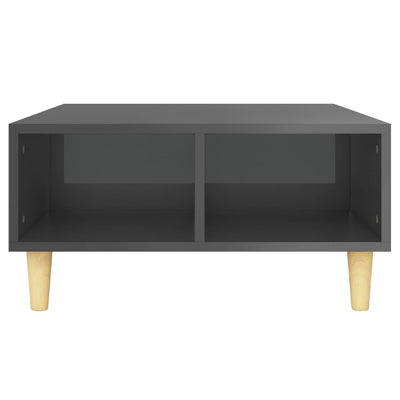 Coffee Table High Gloss Grey 60x60x30 cm Engineered Wood Payday Deals