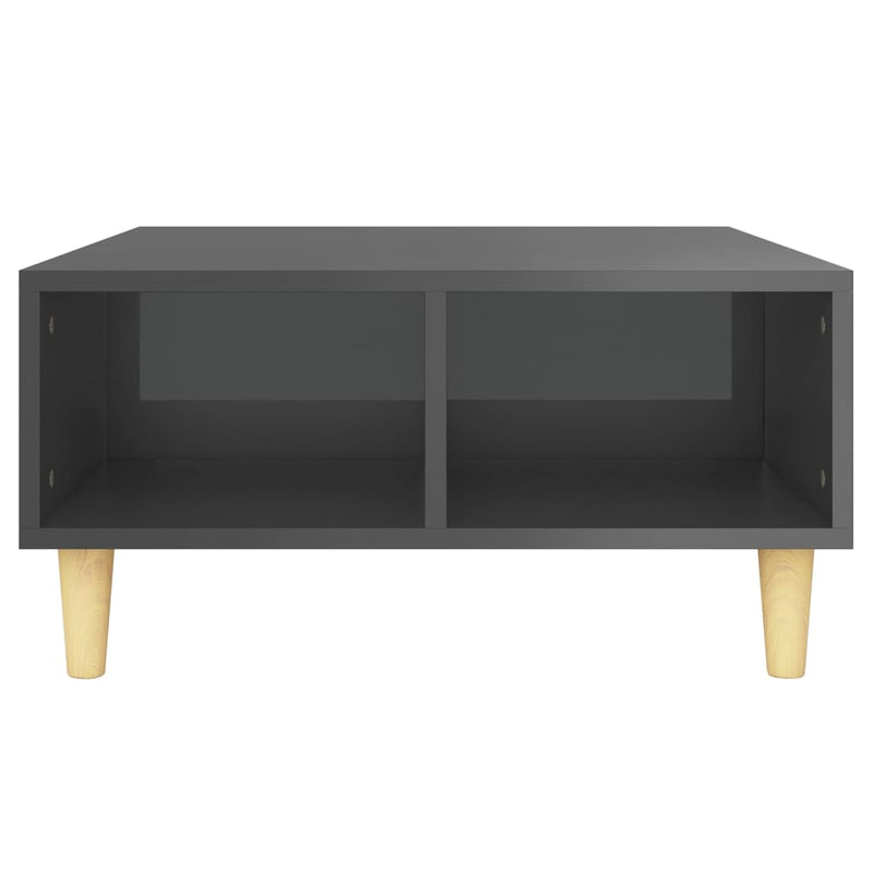 Coffee Table High Gloss Grey 60x60x30 cm Engineered Wood Payday Deals