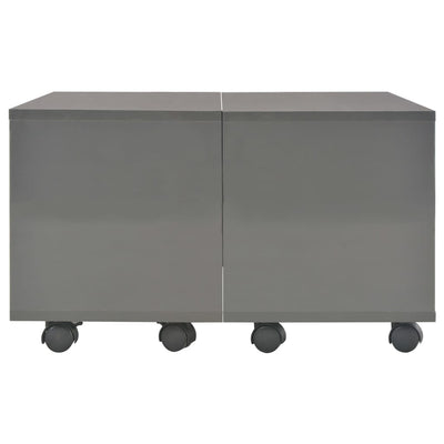 Coffee Table High Gloss Grey 60x60x35 cm Engineered Wood Payday Deals