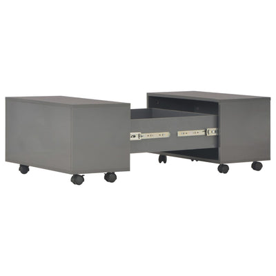 Coffee Table High Gloss Grey 60x60x35 cm Engineered Wood Payday Deals