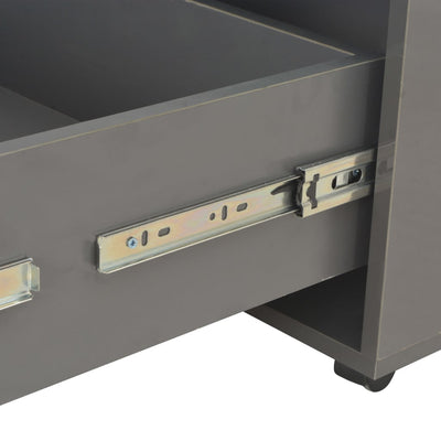 Coffee Table High Gloss Grey 60x60x35 cm Engineered Wood Payday Deals