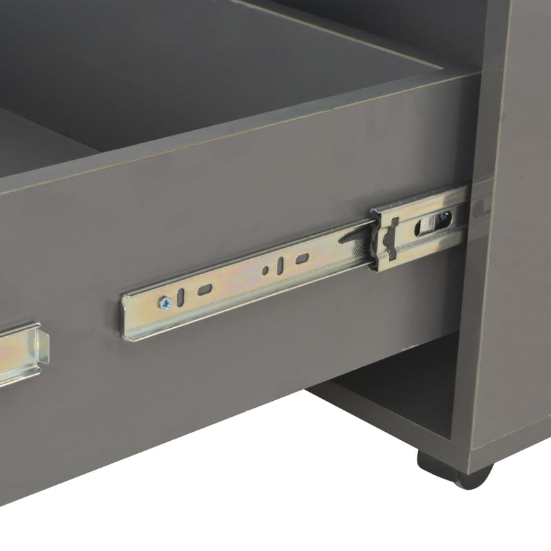 Coffee Table High Gloss Grey 60x60x35 cm Engineered Wood Payday Deals