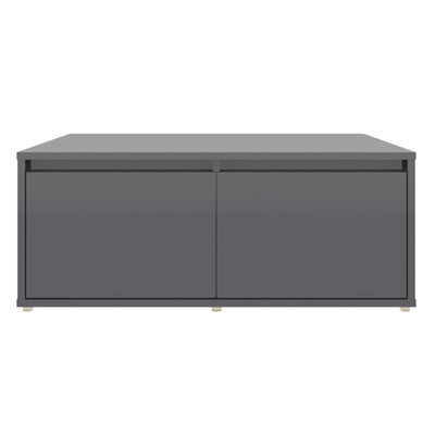 Coffee Table High Gloss Grey 80x80x31 cm Chipboard Payday Deals