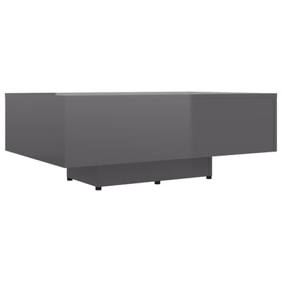 Coffee Table High Gloss Grey 85x55x31 cm Engineered Wood Payday Deals