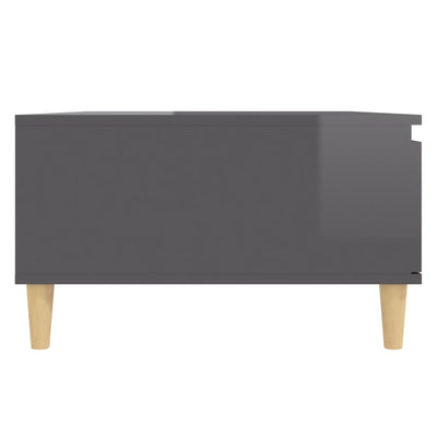 Coffee Table High Gloss Grey 90x60x35 cm Engineered Wood Payday Deals