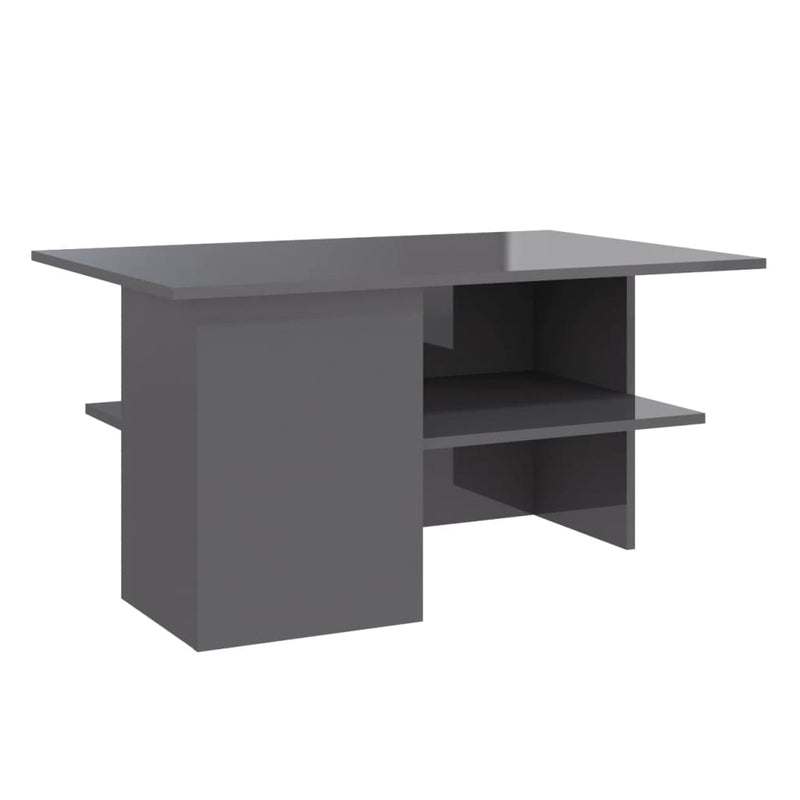 Coffee Table High Gloss Grey 90x60x46.5 cm Engineered Wood Payday Deals