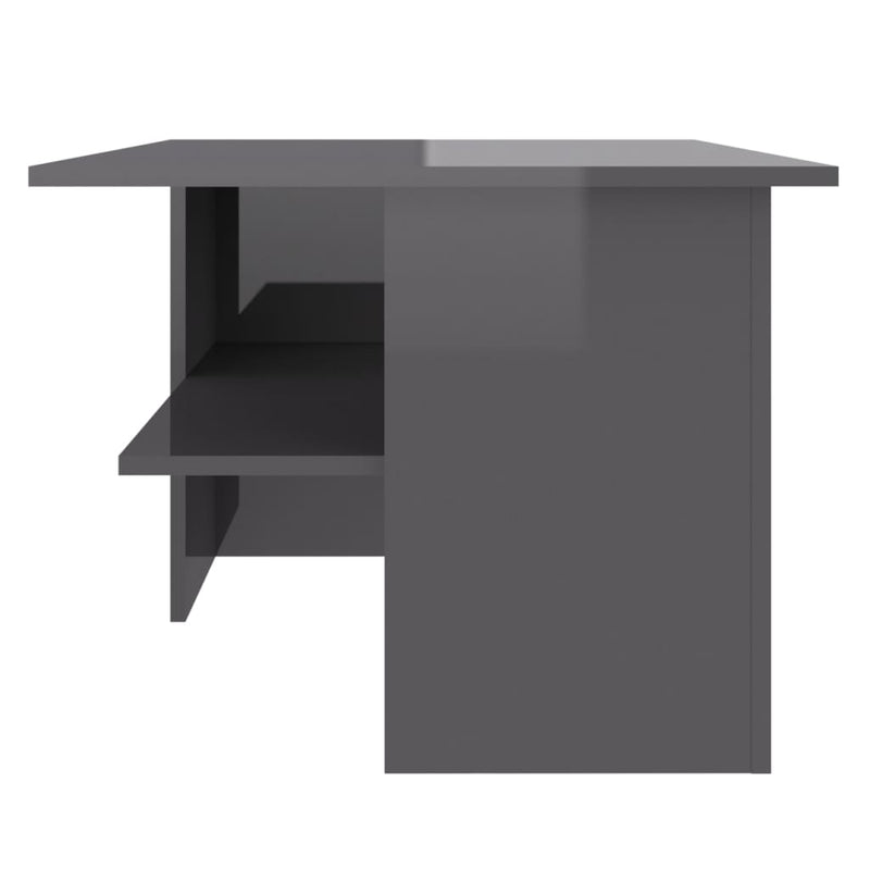 Coffee Table High Gloss Grey 90x60x46.5 cm Engineered Wood Payday Deals