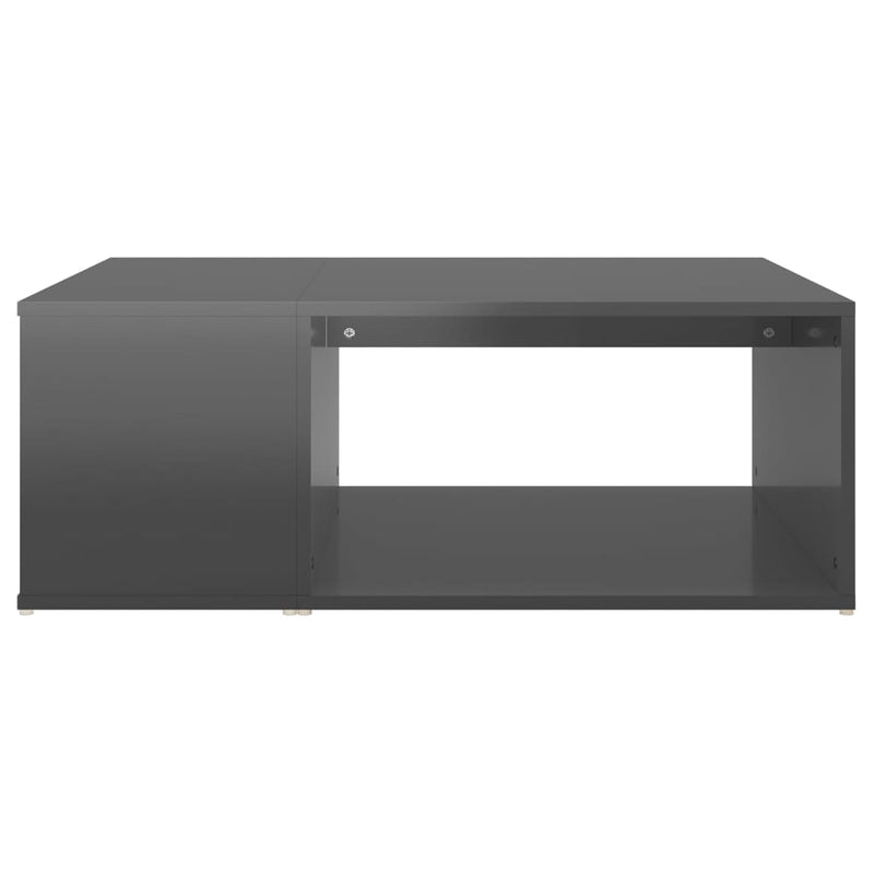 Coffee Table High Gloss Grey 90x67x33 cm Engineered Wood Payday Deals