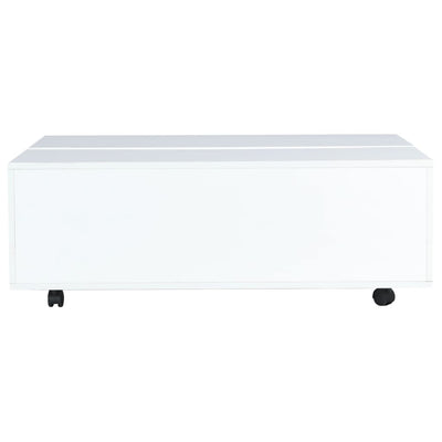 Coffee Table High Gloss White 100x100x35 cm Payday Deals