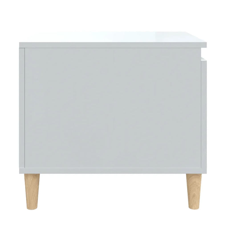 Coffee Table High Gloss White 100x50x45 cm Engineered Wood Payday Deals