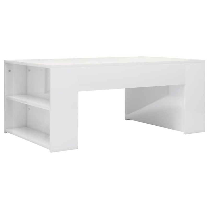 Coffee Table High Gloss White 100x60x42 cm Engineered Wood Payday Deals