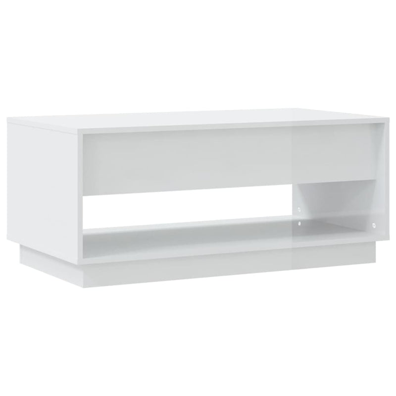 Coffee Table High Gloss White 102.5x55x44 cm Engineered Wood Payday Deals