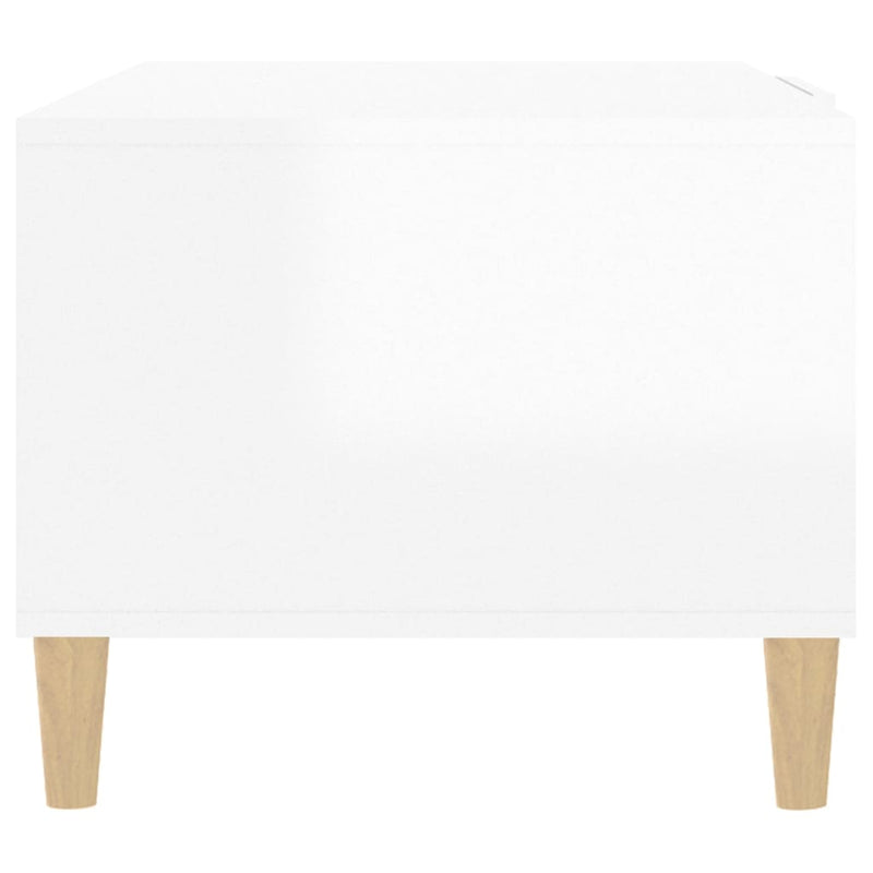 Coffee Table High Gloss White 102x50x40 cm Engineered Wood Payday Deals