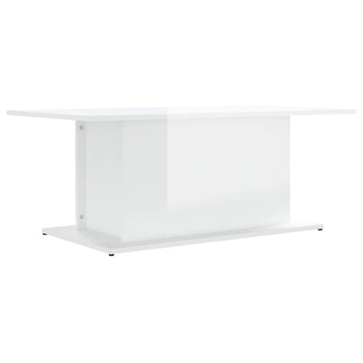 Coffee Table High Gloss White 102x55.5x40 cm Engineered Wood Payday Deals