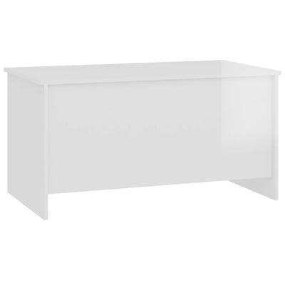 Coffee Table High Gloss White 102x55.5x52.5 cm Engineered Wood Payday Deals