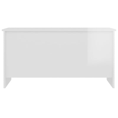 Coffee Table High Gloss White 102x55.5x52.5 cm Engineered Wood Payday Deals