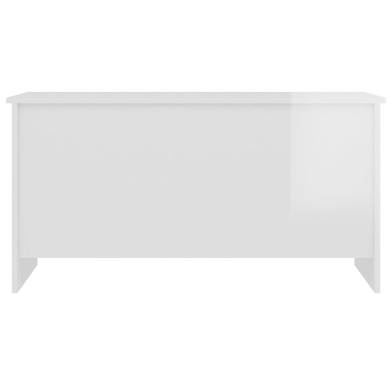 Coffee Table High Gloss White 102x55.5x52.5 cm Engineered Wood Payday Deals