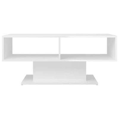 Coffee Table High Gloss White 103.5x50x44.5 cm Engineered Wood Payday Deals