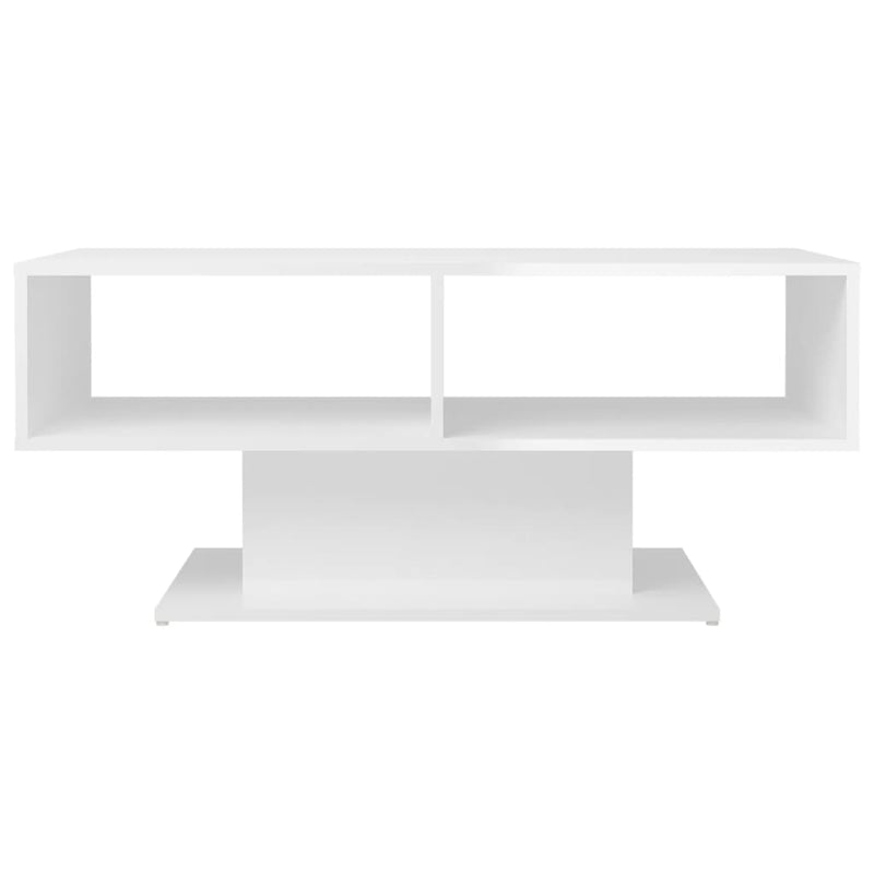 Coffee Table High Gloss White 103.5x50x44.5 cm Engineered Wood Payday Deals