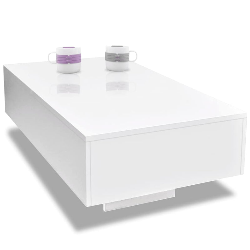 Coffee Table High Gloss White Payday Deals