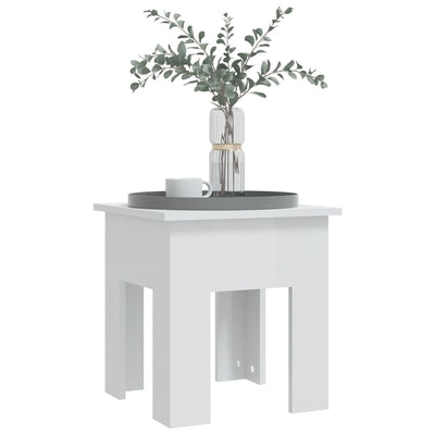 Coffee Table High Gloss White 40x40x42 cm Engineered Wood Payday Deals