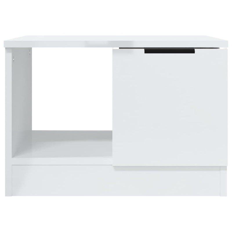 Coffee Table High Gloss White 50x50x36 cm Engineered Wood Payday Deals
