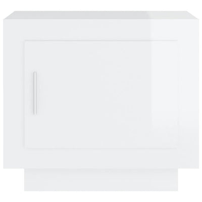 Coffee Table High Gloss White 51x50x45 cm Engineered Wood Payday Deals
