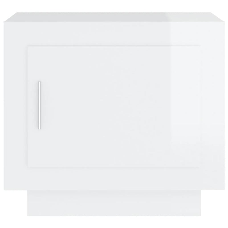 Coffee Table High Gloss White 51x50x45 cm Engineered Wood Payday Deals