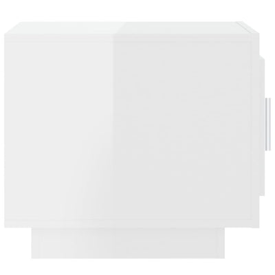 Coffee Table High Gloss White 51x50x45 cm Engineered Wood Payday Deals