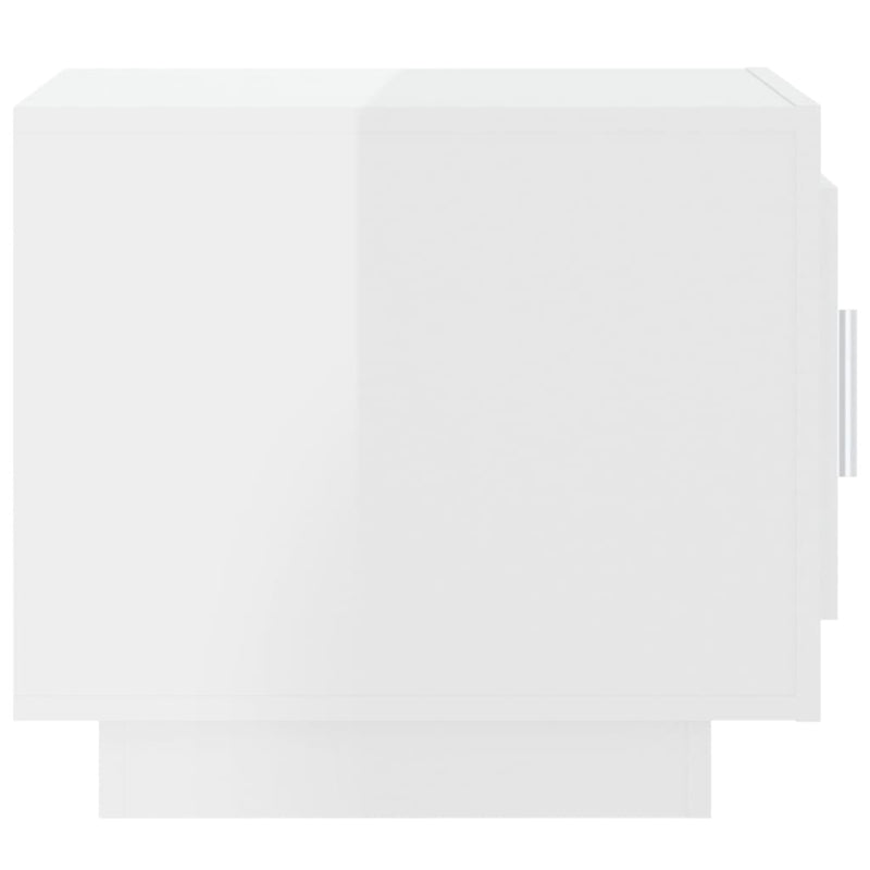 Coffee Table High Gloss White 51x50x45 cm Engineered Wood Payday Deals