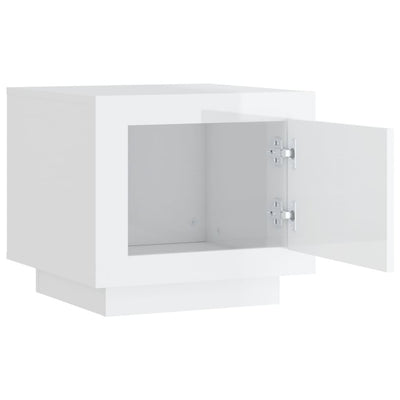 Coffee Table High Gloss White 51x50x45 cm Engineered Wood Payday Deals