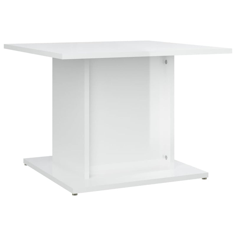 Coffee Table High Gloss White 55.5x55.5x40 cm Engineered Wood Payday Deals