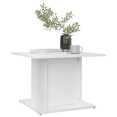 Coffee Table High Gloss White 55.5x55.5x40 cm Engineered Wood Payday Deals