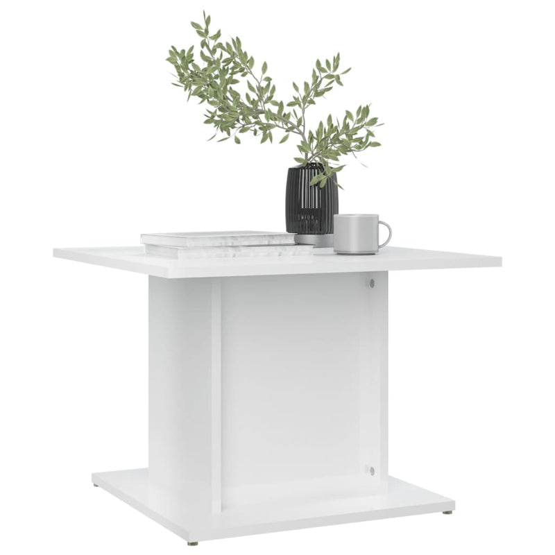 Coffee Table High Gloss White 55.5x55.5x40 cm Engineered Wood Payday Deals