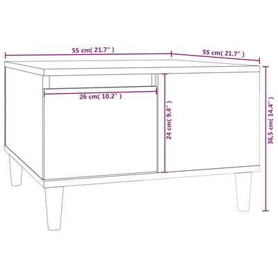 Coffee Table High Gloss White 55x55x36.5 cm Engineered Wood Payday Deals