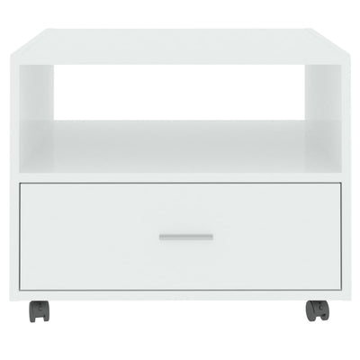 Coffee Table High Gloss White 55x55x40 cm Engineered Wood Payday Deals