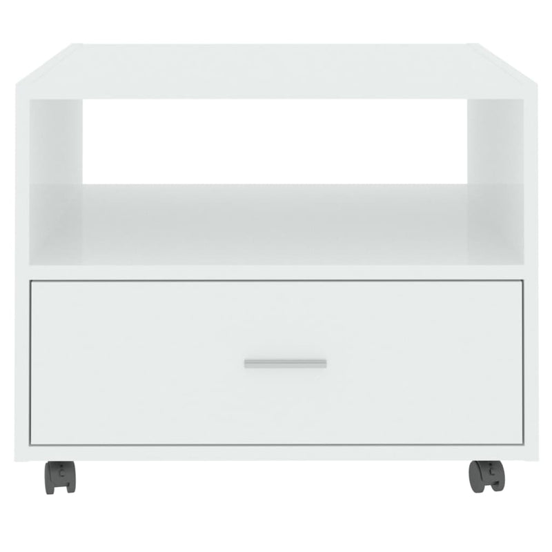 Coffee Table High Gloss White 55x55x40 cm Engineered Wood Payday Deals