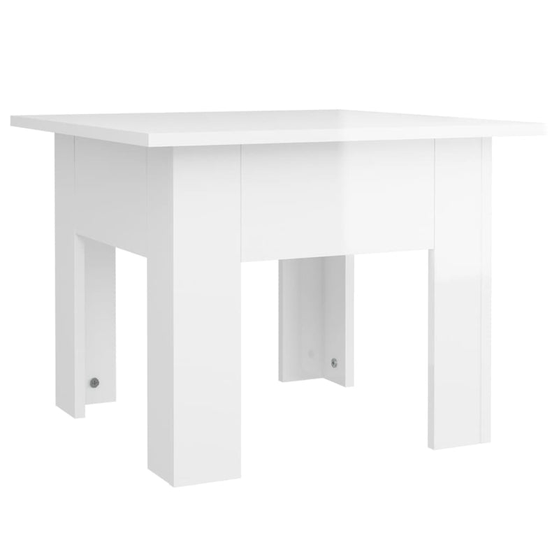 Coffee Table High Gloss White 55x55x42 cm Engineered Wood Payday Deals