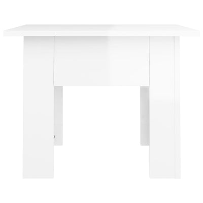 Coffee Table High Gloss White 55x55x42 cm Engineered Wood Payday Deals
