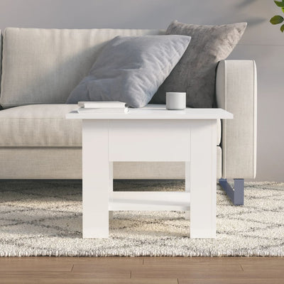 Coffee Table High Gloss White 55x55x42 cm Engineered Wood Payday Deals