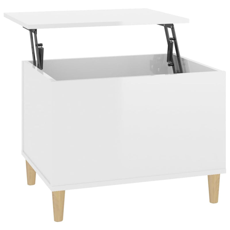 Coffee Table High Gloss White 60x44.5x45 cm Engineered Wood Payday Deals
