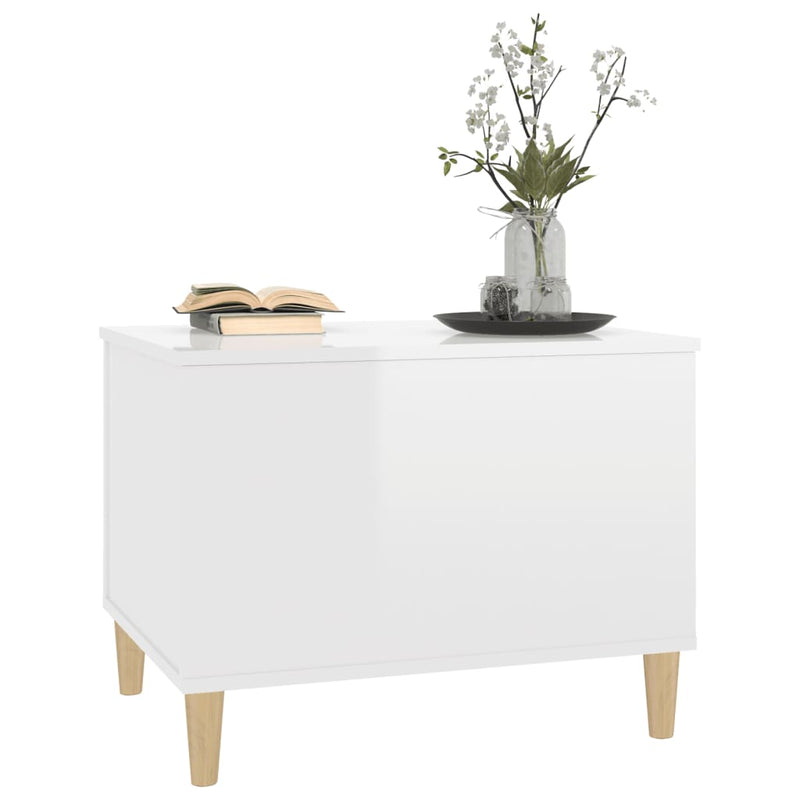 Coffee Table High Gloss White 60x44.5x45 cm Engineered Wood Payday Deals