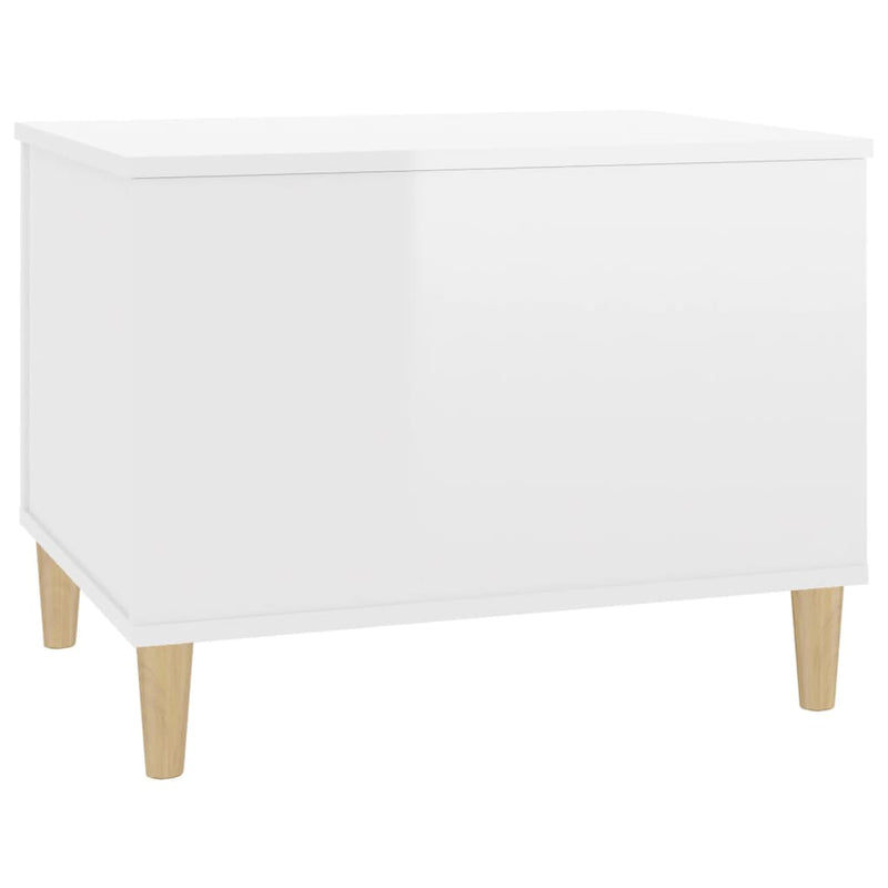 Coffee Table High Gloss White 60x44.5x45 cm Engineered Wood Payday Deals