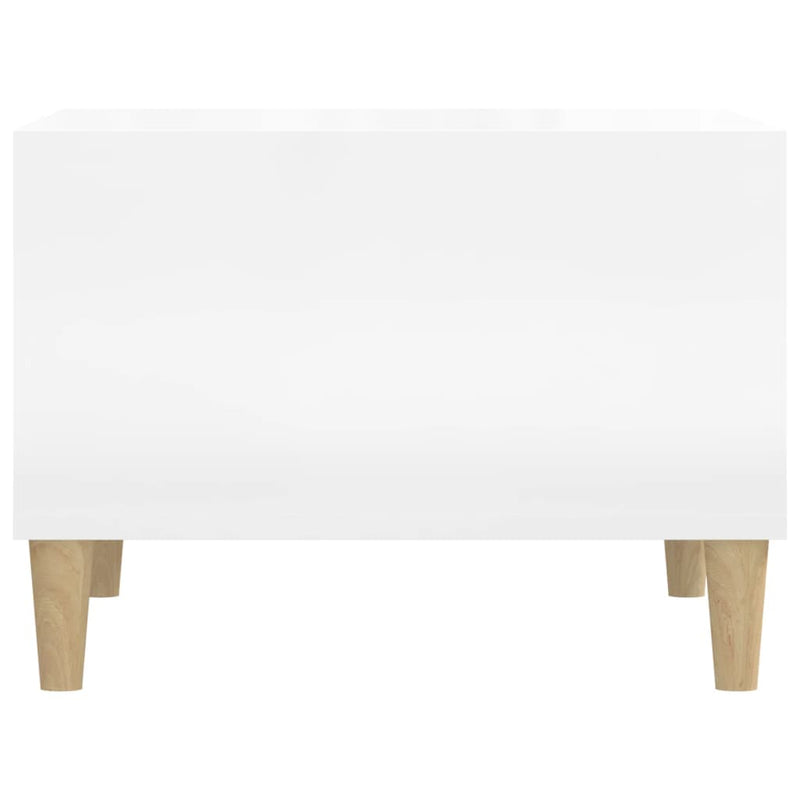 Coffee Table High Gloss White 60x50x36.5 cm Engineered Wood Payday Deals