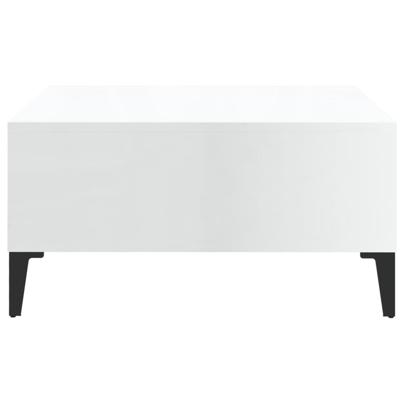 Coffee Table High Gloss White 60x60x30 cm Engineered Wood Payday Deals