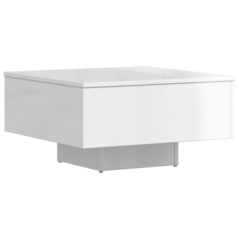 Coffee Table High Gloss White 60x60x31.5 cm Chipboard Payday Deals