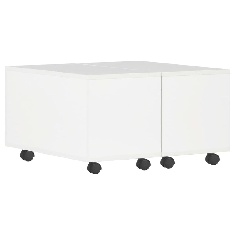 Coffee Table High Gloss White 60x60x35 cm Engineered Wood Payday Deals