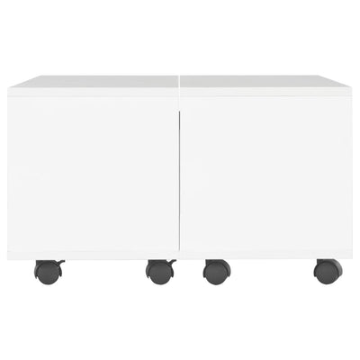 Coffee Table High Gloss White 60x60x35 cm Engineered Wood Payday Deals