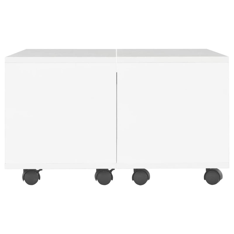 Coffee Table High Gloss White 60x60x35 cm Engineered Wood Payday Deals