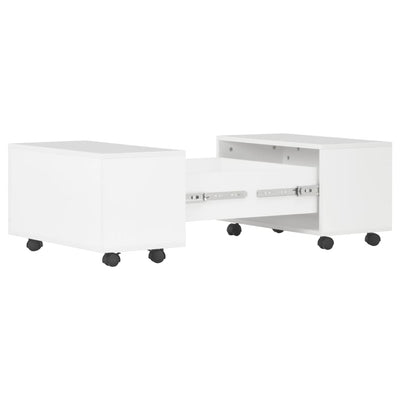 Coffee Table High Gloss White 60x60x35 cm Engineered Wood Payday Deals
